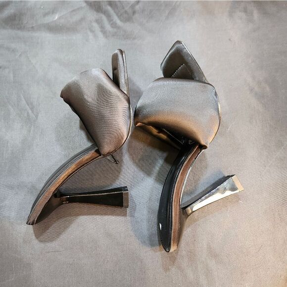 BRAND NEW FOREVER 21 SQUARE TOE SATIN THICK STRAP WOMEN'S SANDAL - Picture 15 of 15